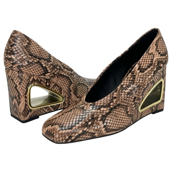 Katy Perry Hollow Wedge Snake Print Womens Pump Size 8.5M - Picture 10 of 13